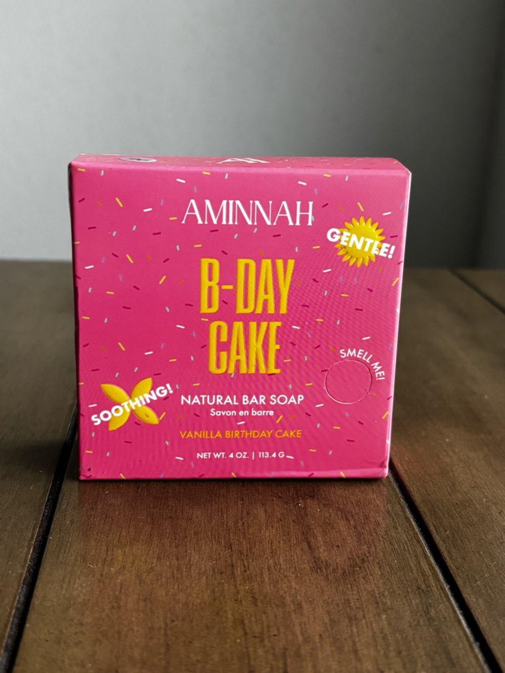 B-Day Cake Natural Bar Soap by Aminnah - Vanilla Birthday Cake